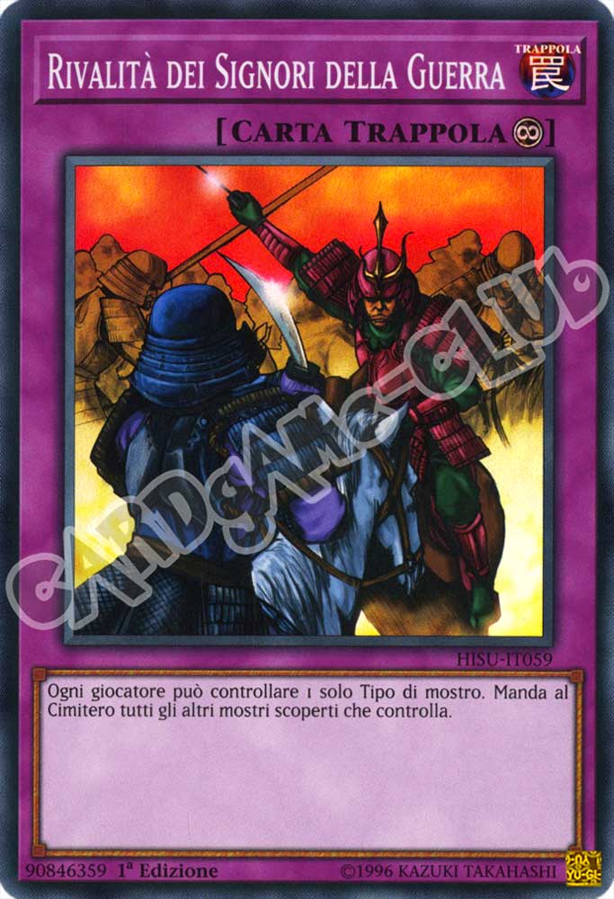 HISU-IT059 Rivalita' dei Signori della Guerra super rara 1a Edizione (IT) -NEAR MINT-