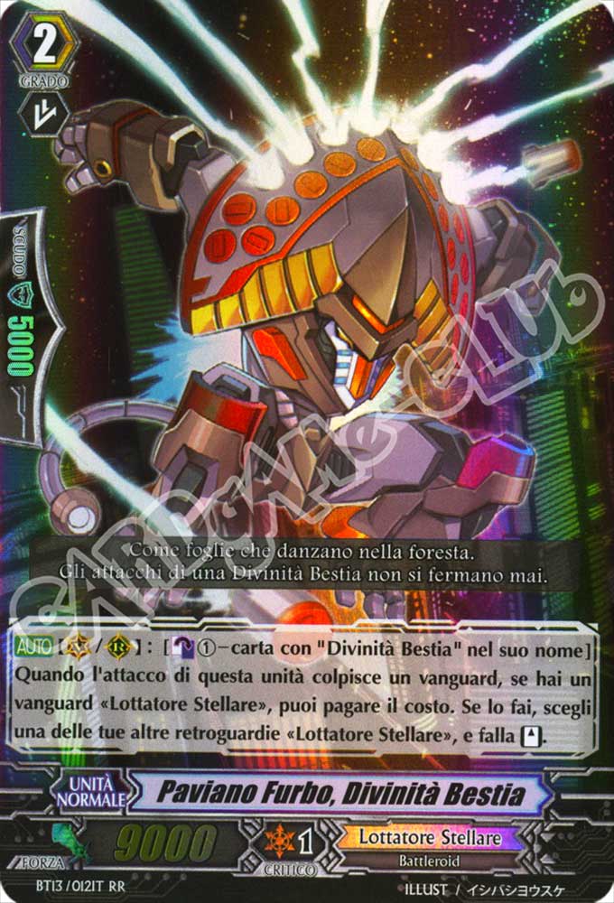 BT13-IT012 Paviano Furbo, Divinita' Bestia doppia rara foil (IT) -NEAR MINT-