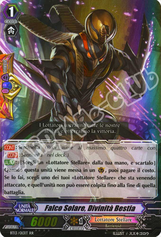 BT13-IT013 Falco Solare, Divinita' Bestia doppia rara foil (IT) -NEAR MINT-