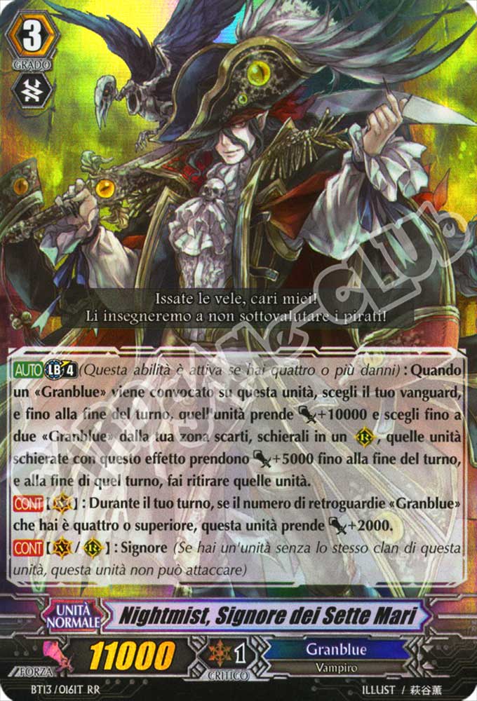 BT13-IT016 Nightmist, Signore dei Sette Mari doppia rara foil (IT) -NEAR MINT-