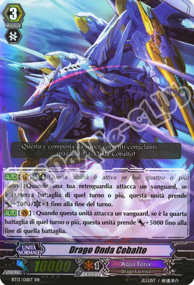 BT13-IT018 Drago Onda Cobalto doppia rara foil (IT) -NEAR MINT-