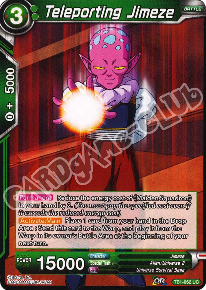 BT1-062 Teleporting Jimeze non comune normale (EN) -NEAR MINT-