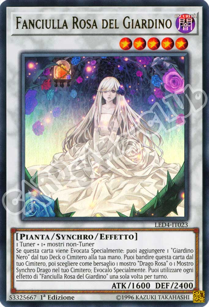 LED4-IT023 Fanciulla Rosa del Giardino ultra rara 1a Edizione (IT) -NEAR MINT-