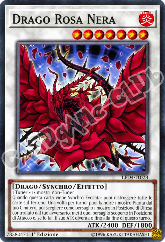 LED4-IT028 Drago Rosa Nera comune 1a Edizione (IT) -NEAR MINT-
