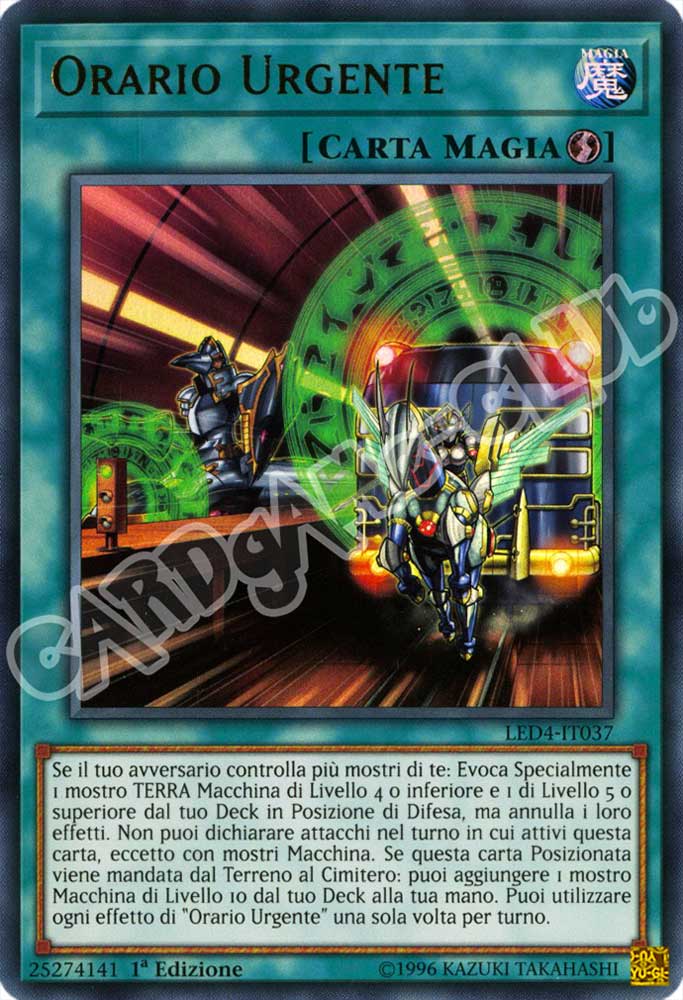 LED4-IT037 Orario Urgente ultra rara 1a Edizione (IT) -NEAR MINT-