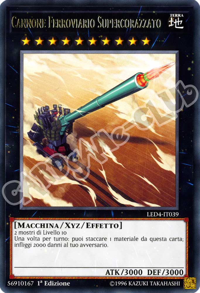 LED4-IT039 Cannone Ferroviario Supercorazzato rara 1a Edizione (IT) -NEAR MINT-