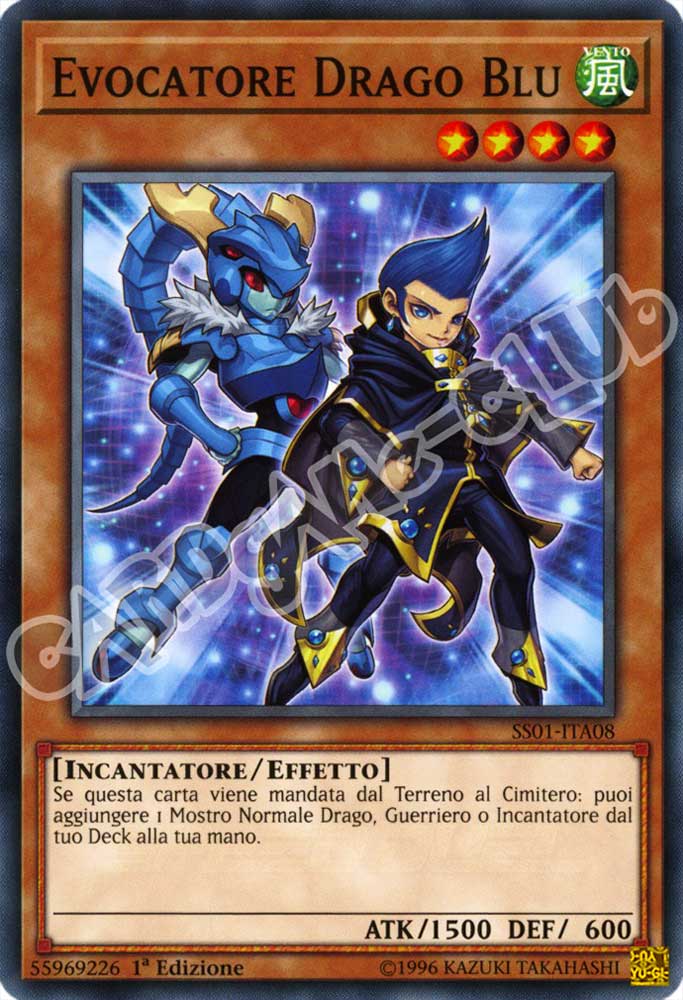 SS01-ITA08 Evocatore Drago Blu comune 1a Edizione (IT) -NEAR MINT-