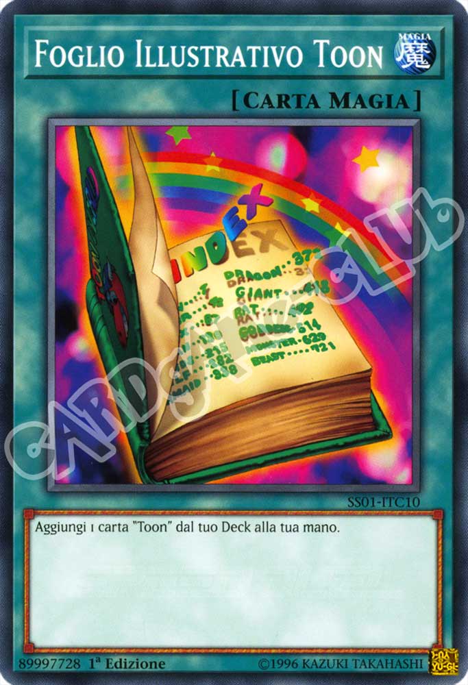 SS01-ITC10 Foglio Illustrativo Toon comune 1a Edizione (IT) -NEAR MINT-