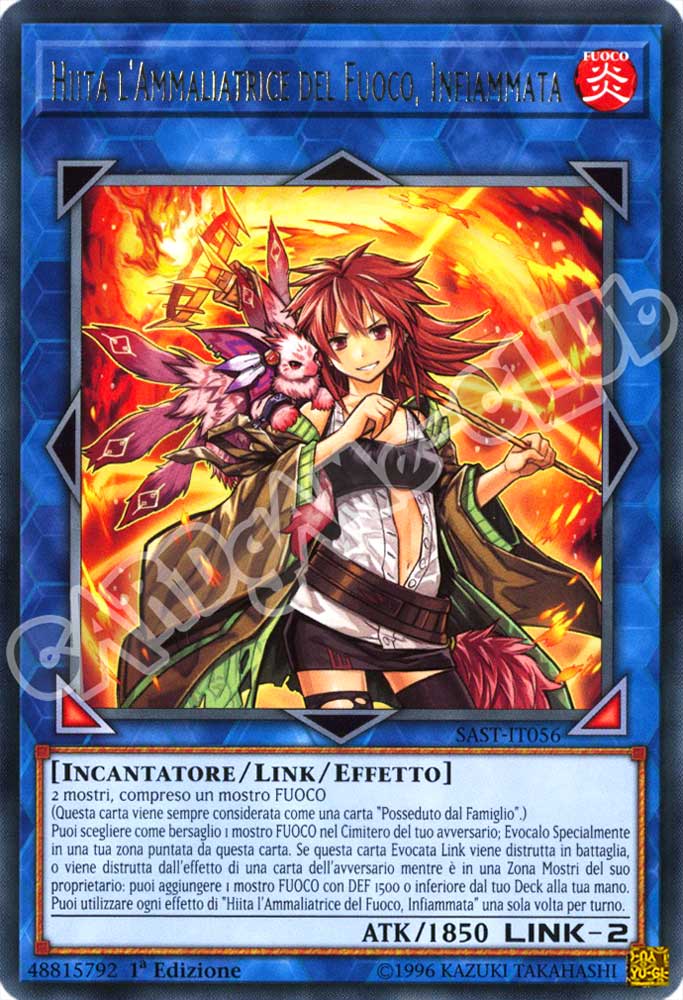 SAST-IT056 Hiita l'Ammaliatrice del Fuoco, Infiammata rara 1a Edizione (IT) -NEAR MINT-