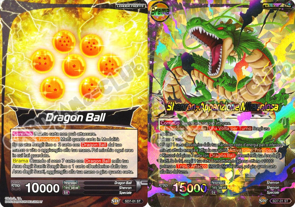 SD7-001 Shenron, Apparizione Miracolosa // Dragon Ball starter normale/foil (IT) -NEAR MINT-