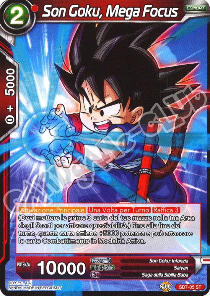 SD7-006 Son Goku, Mega Focus starter normale (IT) -NEAR MINT-