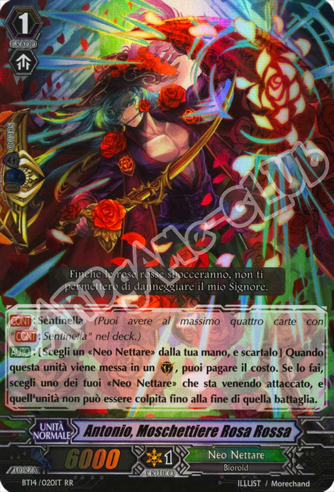 BT14-IT020 Antonio, Moschettiere Rosa Rossa doppia rara foil (IT) -NEAR MINT-