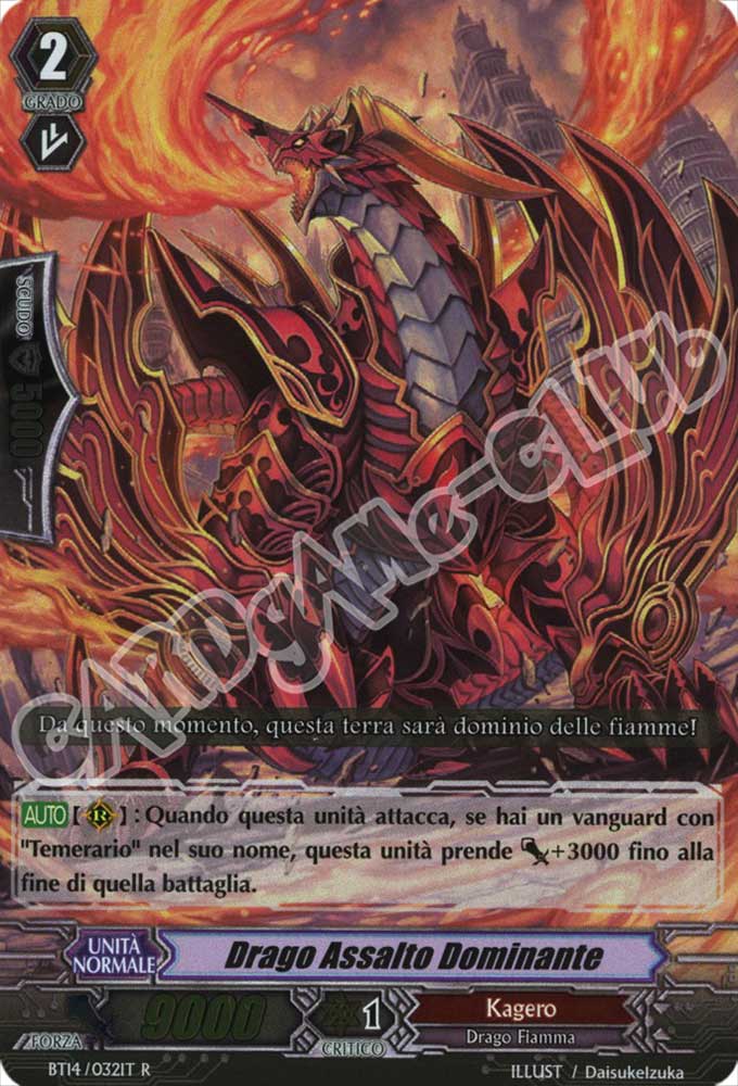 BT14-IT032 Drago Assalto Dominante rara foil (IT) -NEAR MINT-
