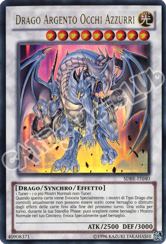 SDBE-IT040 Drago Argento Occhi Azzurri ultra rara unlimited (IT) -NEAR MINT-