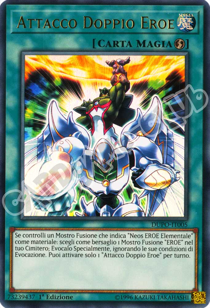 DUPO-IT005 Attacco Doppio Eroe ultra rara 1a Edizione (IT) -NEAR MINT-