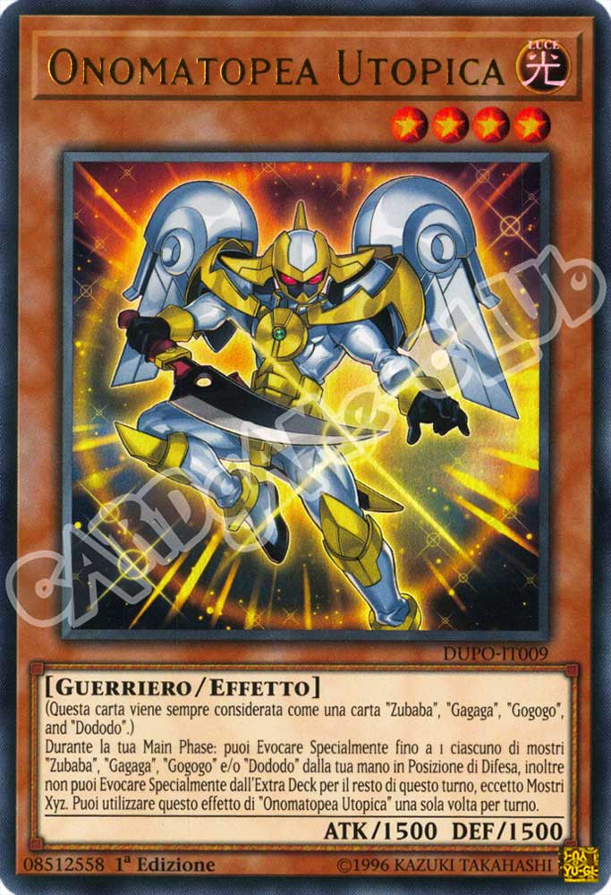 DUPO-IT009 Onomatopea Utopica ultra rara 1a Edizione (IT) -NEAR MINT-