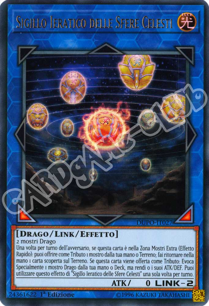 DUPO-IT027 Sigillo Ieratico delle Sfere Celesti ultra rara 1a Edizione (IT) -NEAR MINT-
