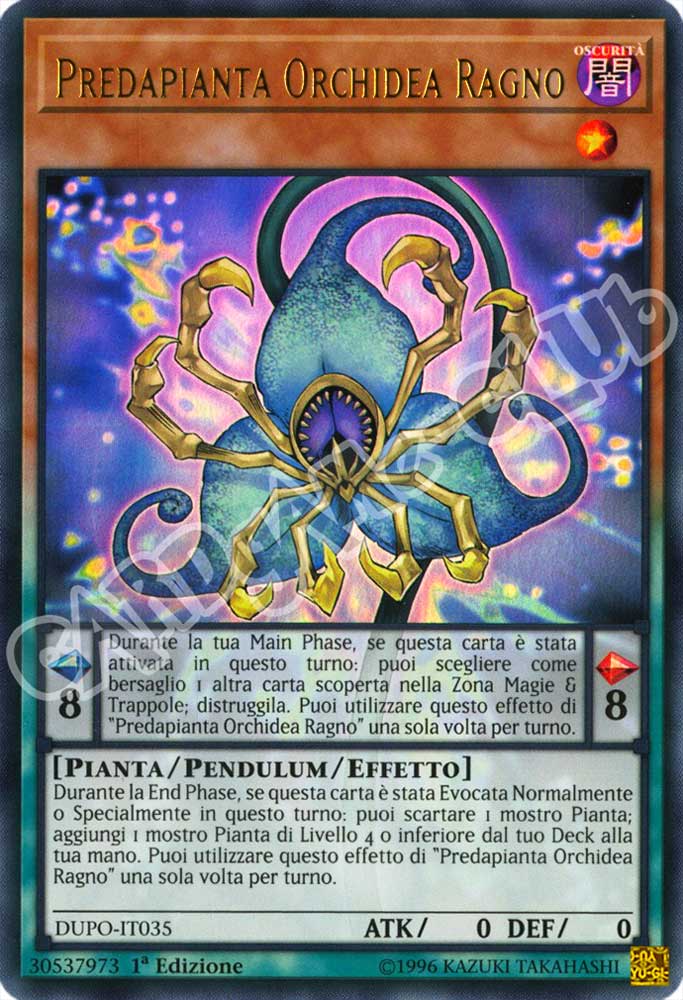 DUPO-IT035 Predapianta Orchidea Ragno ultra rara 1a Edizione (IT) -NEAR MINT-