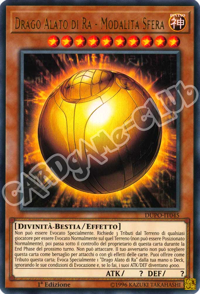 DUPO-IT045 Drago Alato di Ra - Modalita' Sfera ultra rara 1a Edizione (IT) -NEAR MINT-