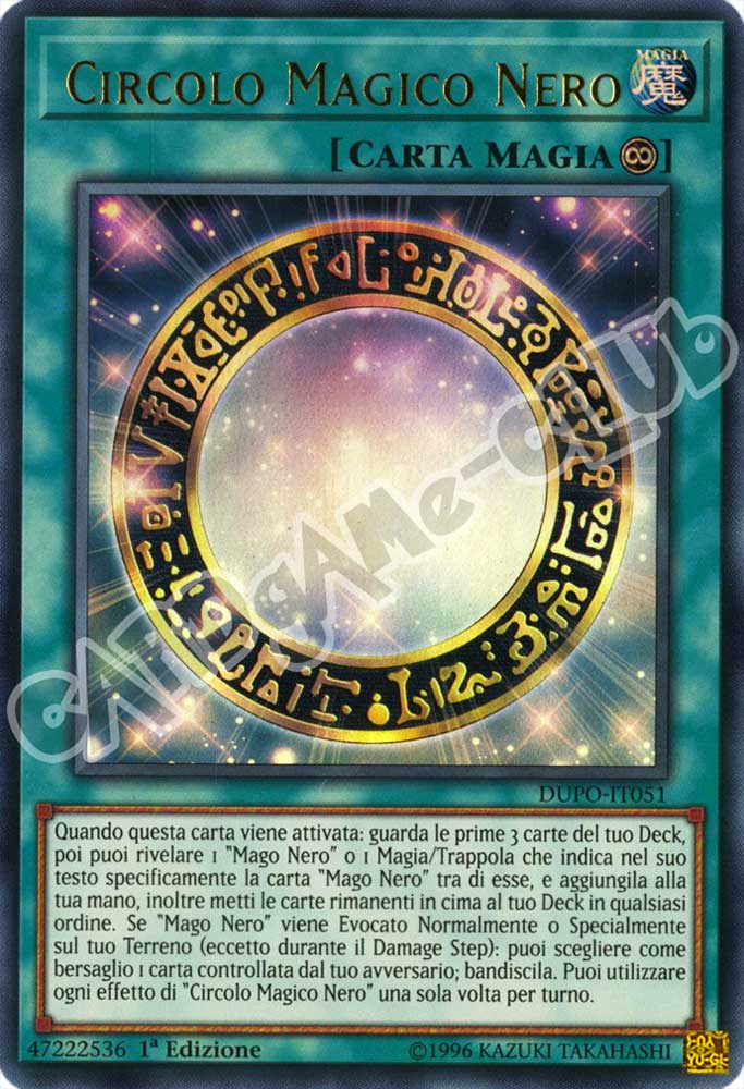 DUPO-IT051 Circolo Magico Nero ultra rara 1a Edizione (IT) -NEAR MINT-