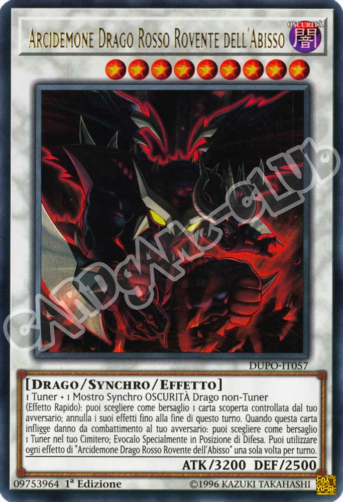 DUPO-IT057 Arcidemone Drago Rosso Rovente dell'Abisso ultra rara 1a Edizione (IT) -NEAR MINT-