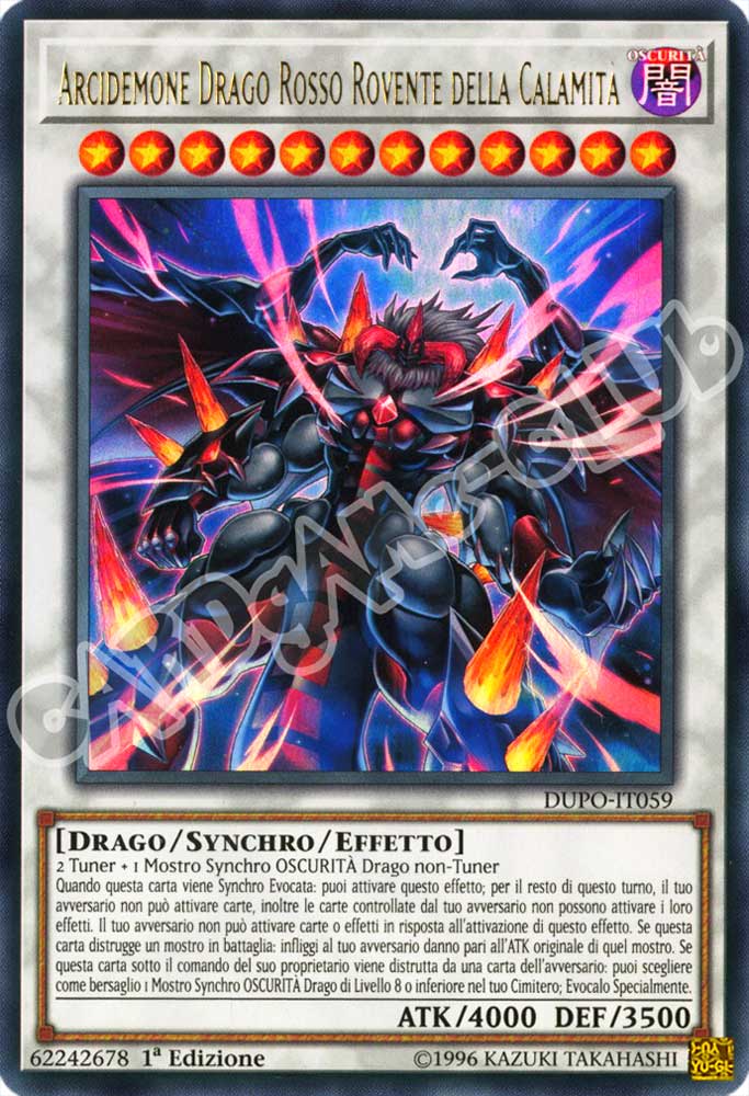 DUPO-IT059 Arcidemone Drago Rosso Rovente della Calamita' ultra rara 1a Edizione (IT) -NEAR MINT-