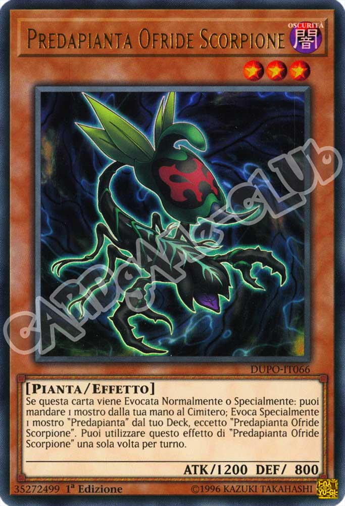 DUPO-IT066 Predapianta Ofride Scorpione ultra rara 1a Edizione (IT) -NEAR MINT-