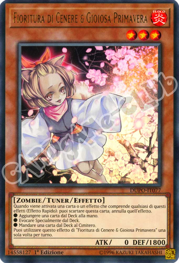 DUPO-IT077 Fioritura di Cenere & Gioiosa Primavera ultra rara 1a Edizione (IT) -NEAR MINT-