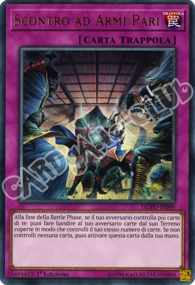 DUPO-IT099 Scontro ad Armi Pari ultra rara 1a Edizione (IT) -GOOD-