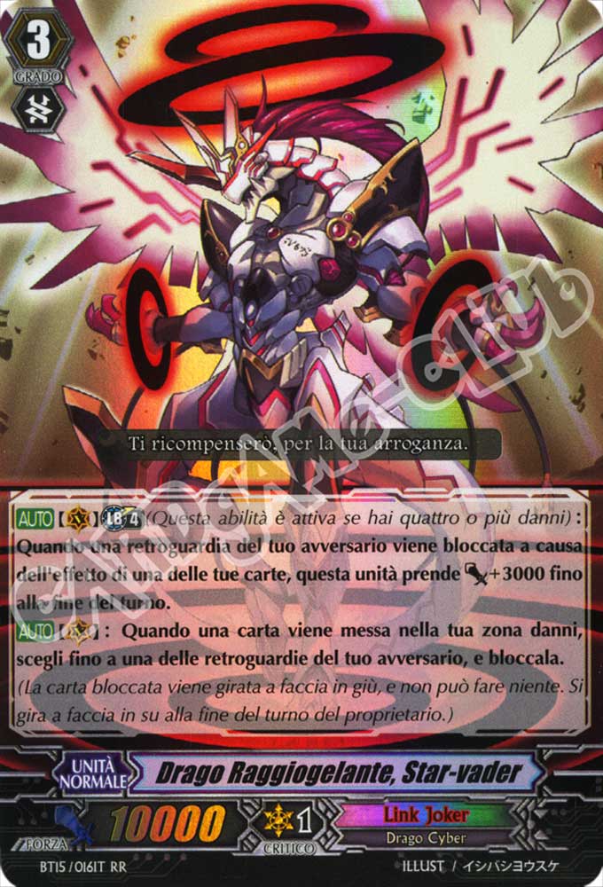 BT15-IT016 Drago Raggiogelante, Star-vader doppia rara foil (IT) -NEAR MINT-