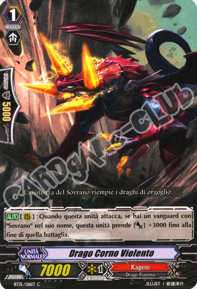 BT15-IT061 Drago Corno Violento comune normale (IT) -NEAR MINT-