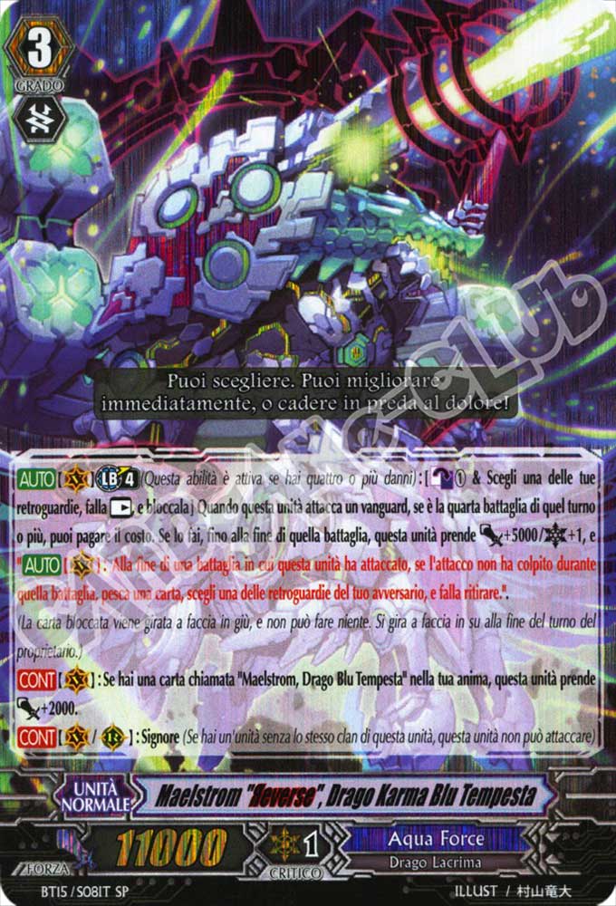 BT15-ITS08 Maelstrom "Reverse", Drago Karma Blu Tempesta speciale foil (IT) -NEAR MINT-