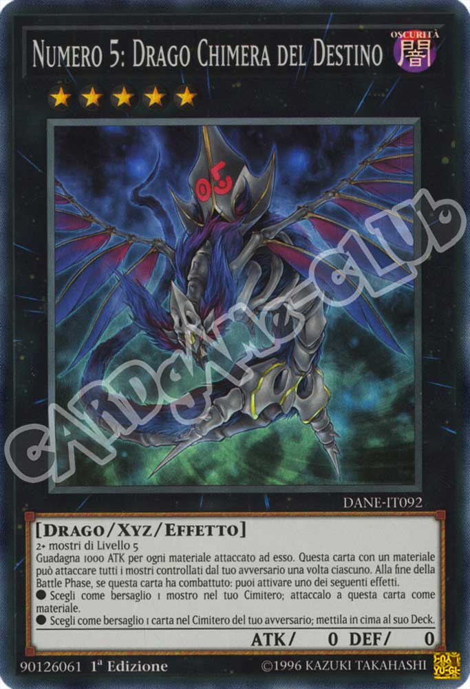 DANE-IT092 Numero 5: Drago Chimera del Destino super rara 1a Edizione (IT) -NEAR MINT-