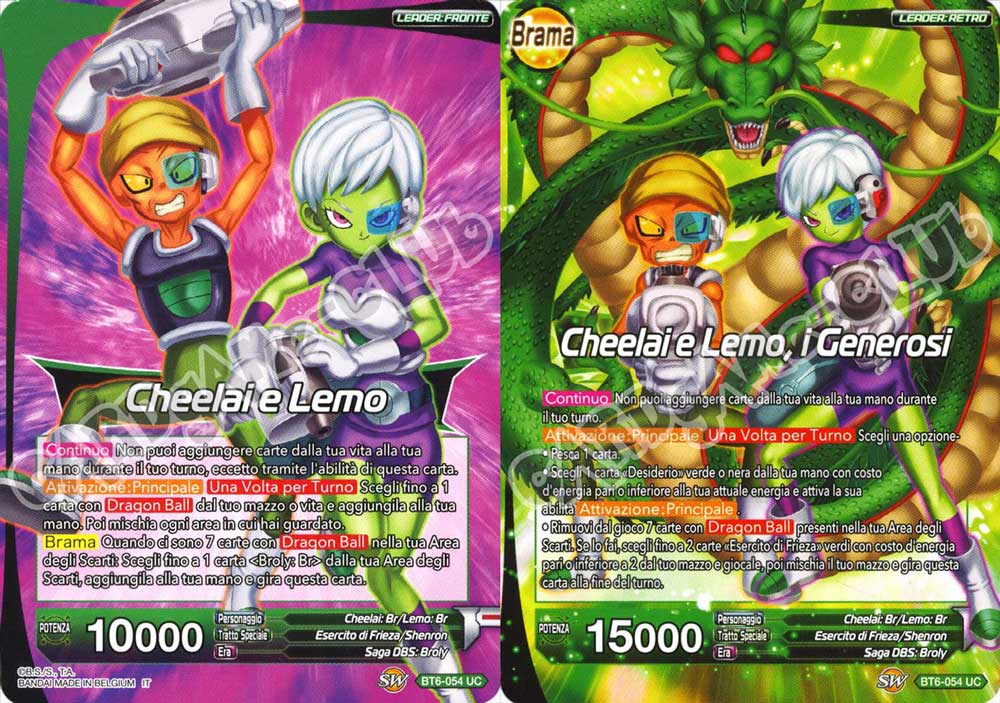 BT6-054 Cheelai e Lemo // Cheelai e Lemo, i Generosi non comune normale/normale (IT) -NEAR MINT-