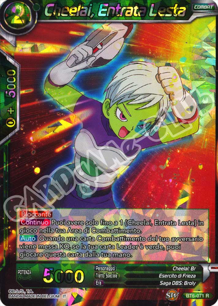BT6-071 Cheelai, Entrata Lesta rara rara (IT) -NEAR MINT-