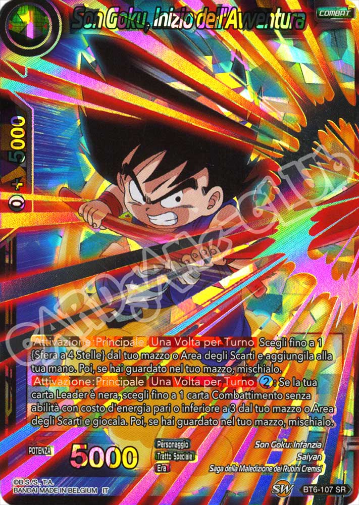 BT6-107 Son Goku, Inizio dell'Avventura super rara foil (IT) -NEAR MINT-