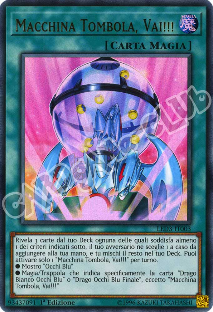 LED3-IT003 Macchina Tombola, Vai!!! ultra rara 1a Edizione (IT) -NEAR MINT-