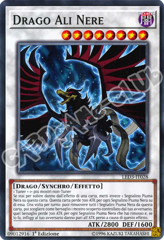 LED3-IT028 Drago Ali Nere comune 1a Edizione (IT) -NEAR MINT-