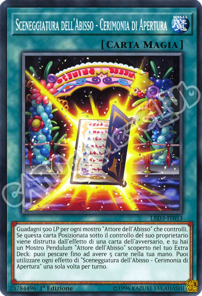 LED3-IT053 Sceneggiatura dell'Abisso - Cerimonia di Apertura comune 1a Edizione (IT) -NEAR MINT-