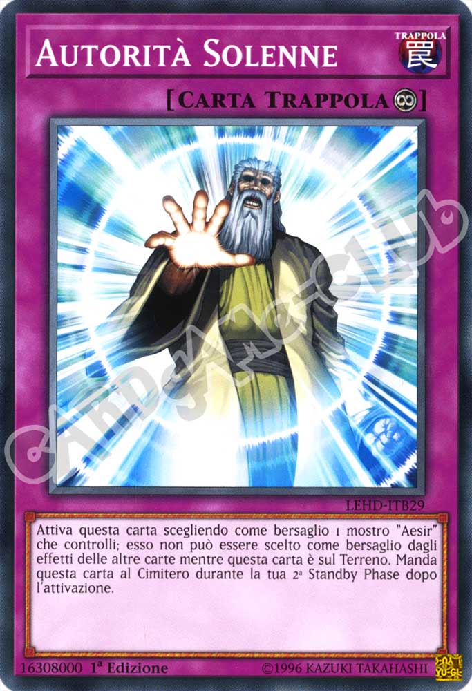 LEHD-ITB29 Autorita' Solenne comune 1a Edizione (IT) -NEAR MINT-