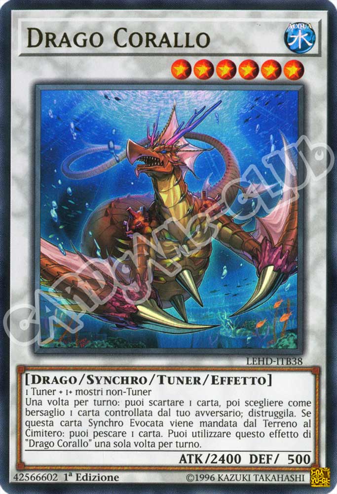 LEHD-ITB38 Drago Corallo ultra rara 1a Edizione (IT) -NEAR MINT-