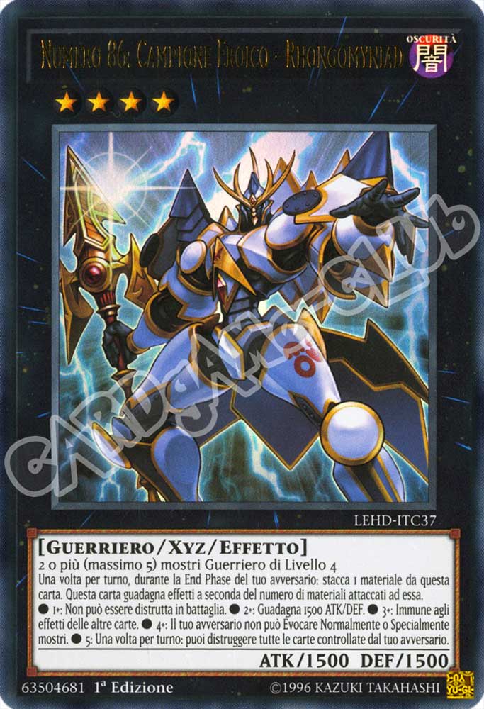 LEHD-ITC37 Numero 86: Campione Eroico - Rhongomyniad ultra rara 1a Edizione (IT) -NEAR MINT-