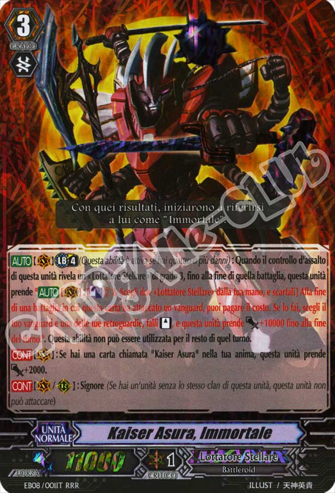 EB08-IT001 Kaiser Asura, Immortale tripla rara foil (IT) -NEAR MINT-