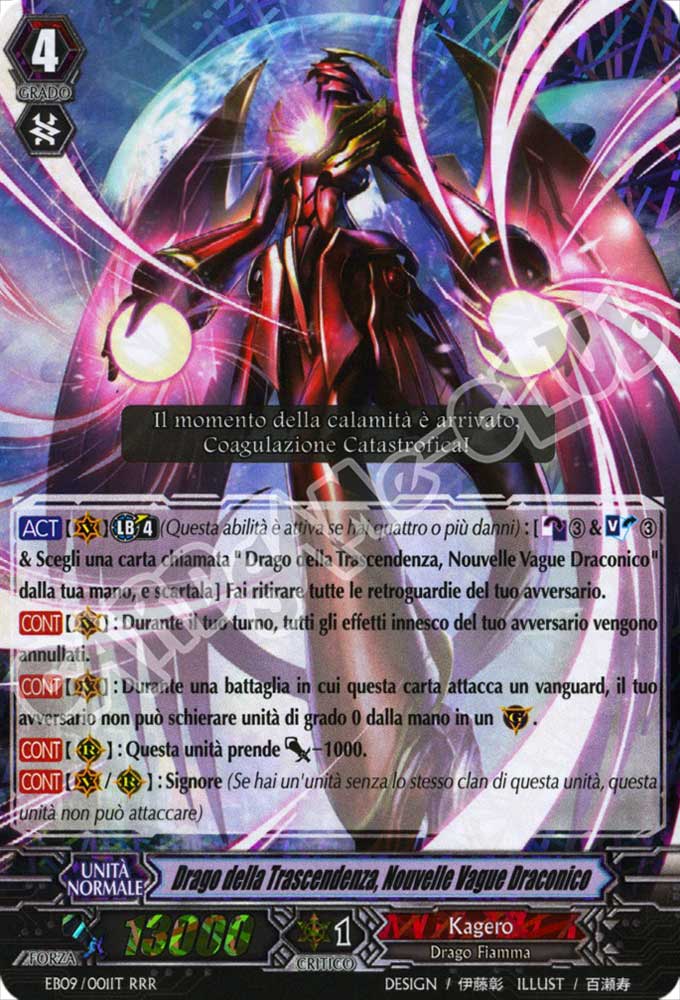 EB09-IT001 Drago della Trascendenza, Nouvelle Vague Draconico tripla rara foil (IT) -NEAR MINT-