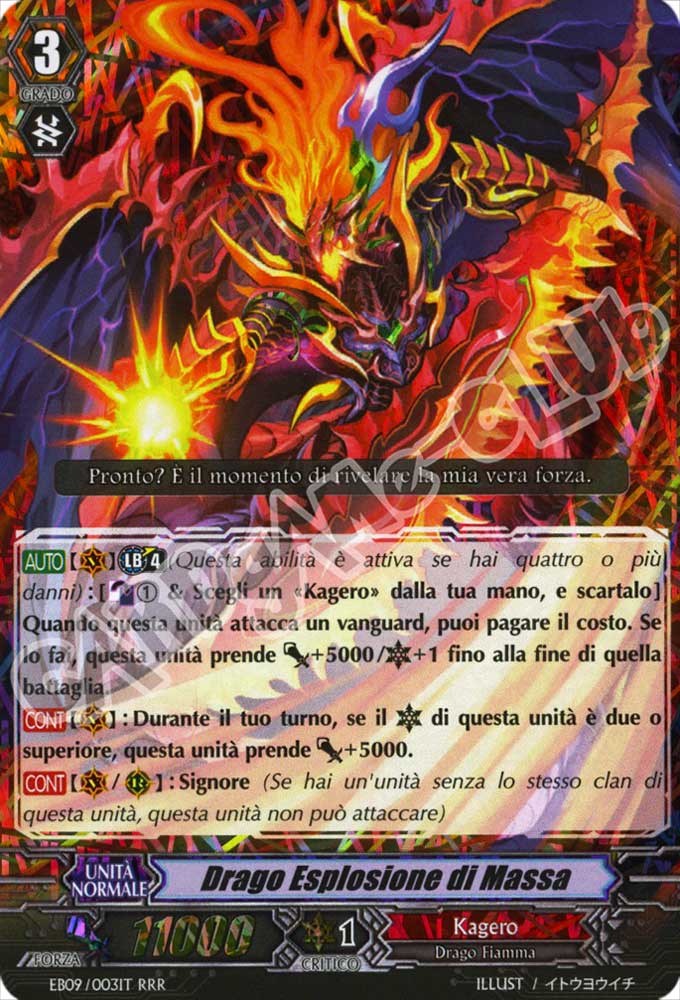 EB09-IT003 Drago Esplosione di Massa tripla rara foil (IT) -NEAR MINT-