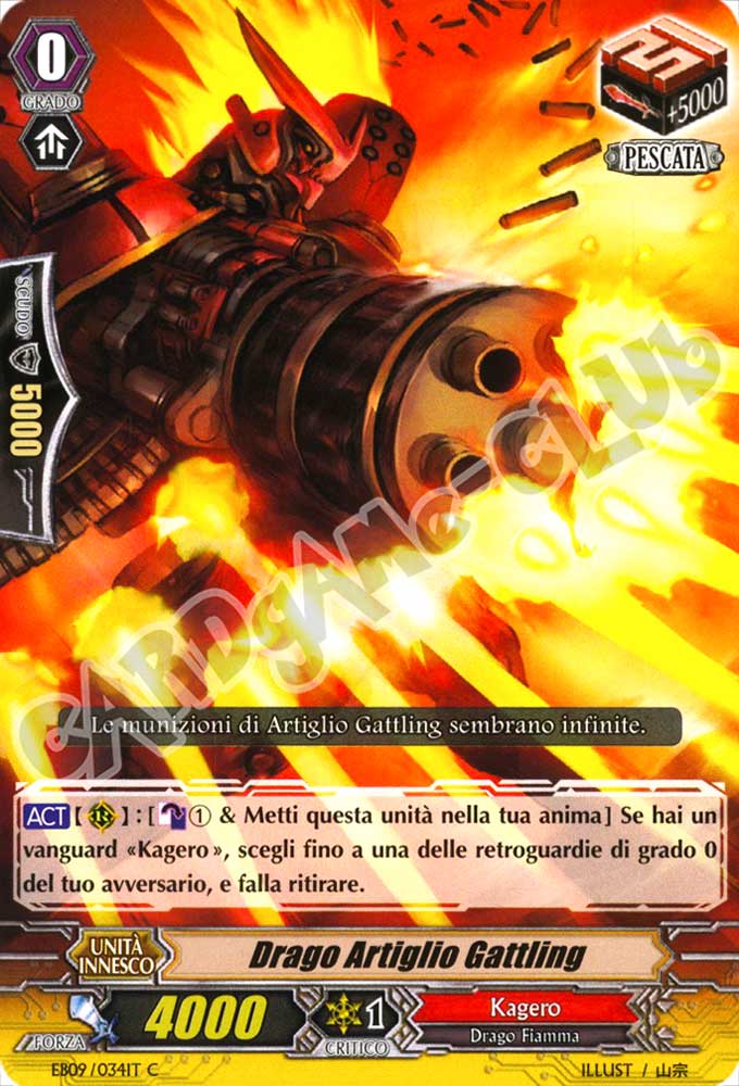 EB09-IT034 Drago Artiglio Gattling comune normale (IT) -NEAR MINT-
