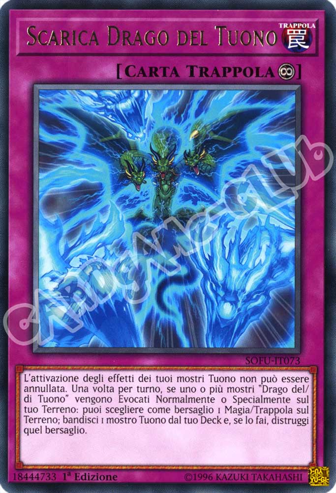 SOFU-IT073 Scarica Drago del Tuono rara 1a Edizione (IT) -NEAR MINT-