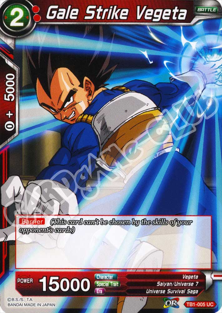 BT1-005 Gale Strike Vegeta non comune normale (EN) -NEAR MINT-