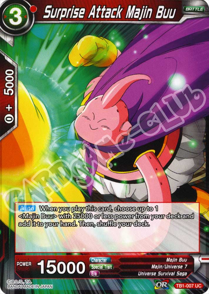 BT1-007 Surprise Attack Majin Buu non comune normale (EN) -NEAR MINT-