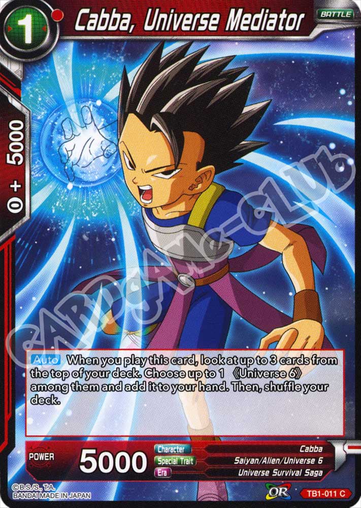 BT1-011 Cabba, Universe Mediator comune normale (EN) -NEAR MINT-